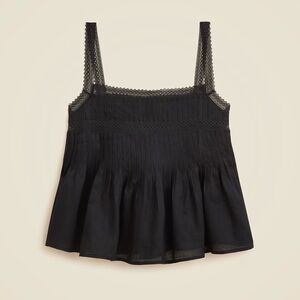 J.Crew Black Lace Trim Top